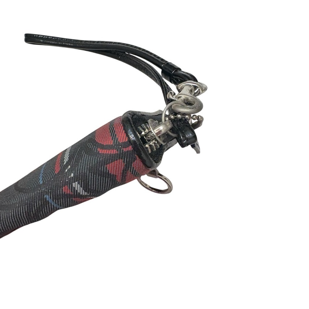 Coach poppy black red plaid wristlet wallet clutch - Picture 3 of 6